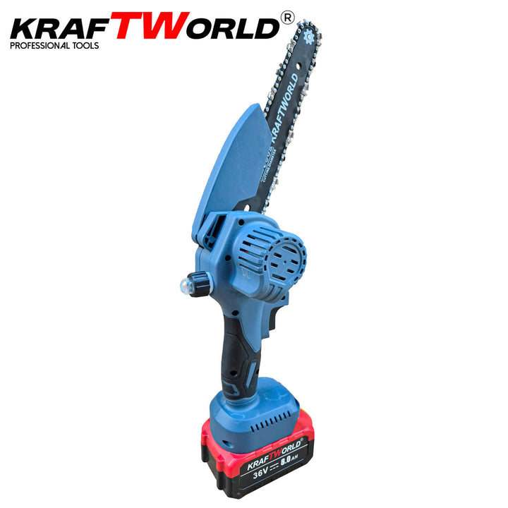 Комплект: Мини Резачка и Лозарска Ножица KraftWorld 36V 8A с 4бр батерии
