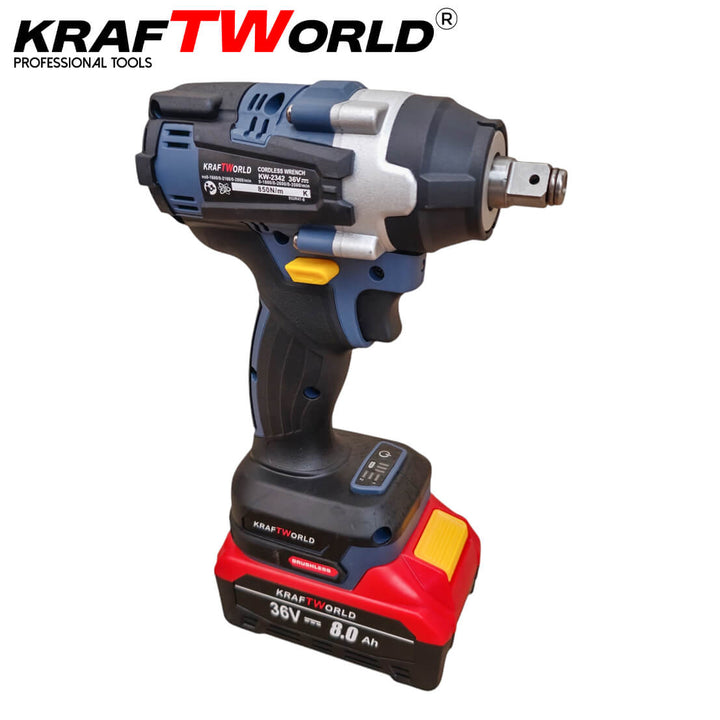 Комплект Акумулаторен Гайковерт и Ъглошлайф 125мм Kraftworld 36V 8Ah