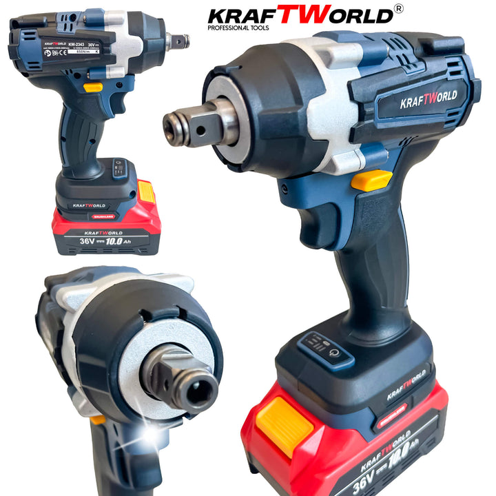 Комплект Акумулаторни Безчеткови Машини 4в1 PowerMax от Kraftworld 36V 10Ah