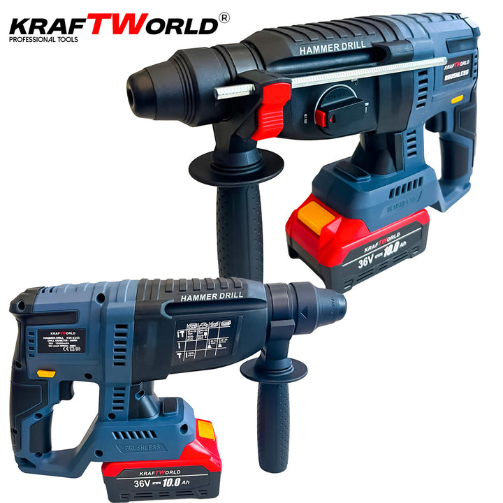 Комплект Акумулаторни Безчеткови Машини 4в1 PowerMax от Kraftworld 36V 10Ah
