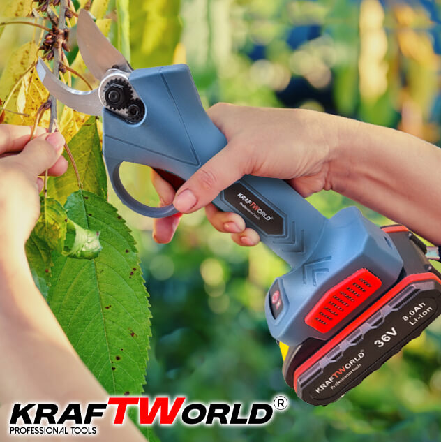 Акумулаторна Лозарска Ножица KraftWorld 36V